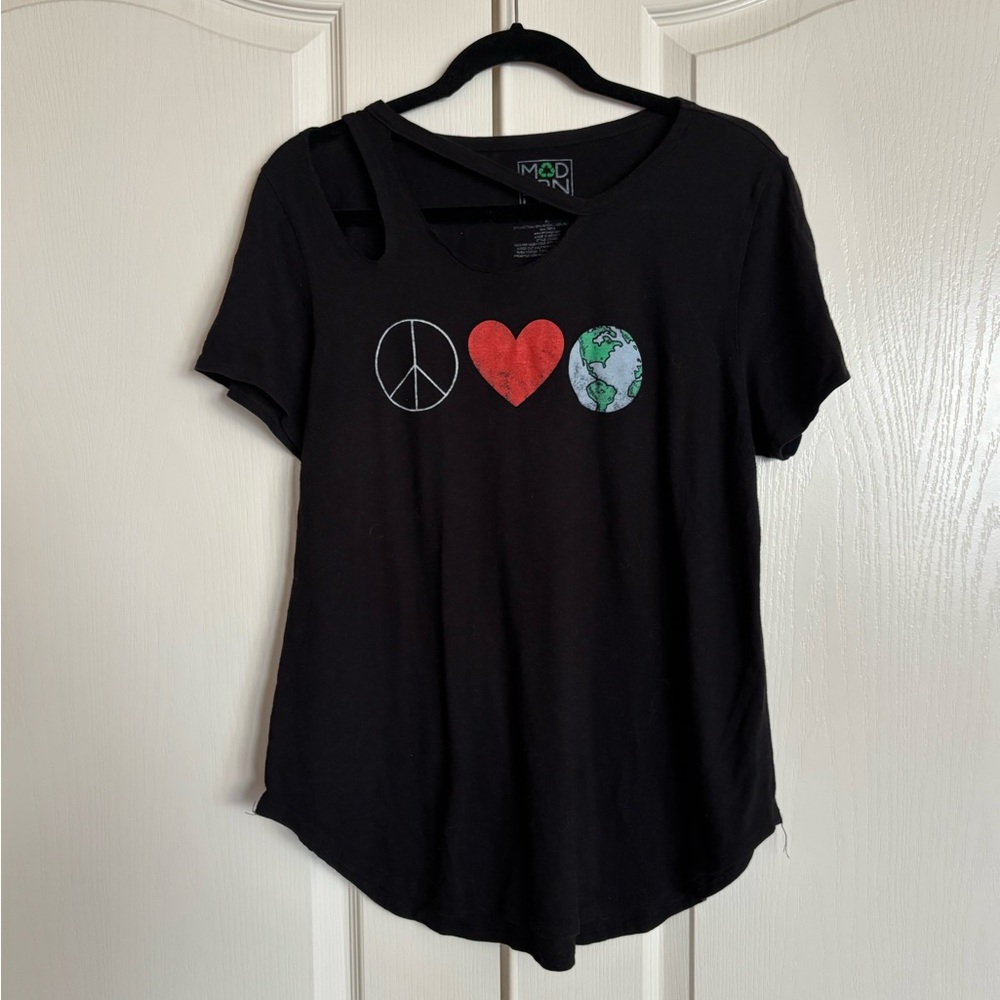 Modern Lux black graphic short sleeve Tee shirt size XL